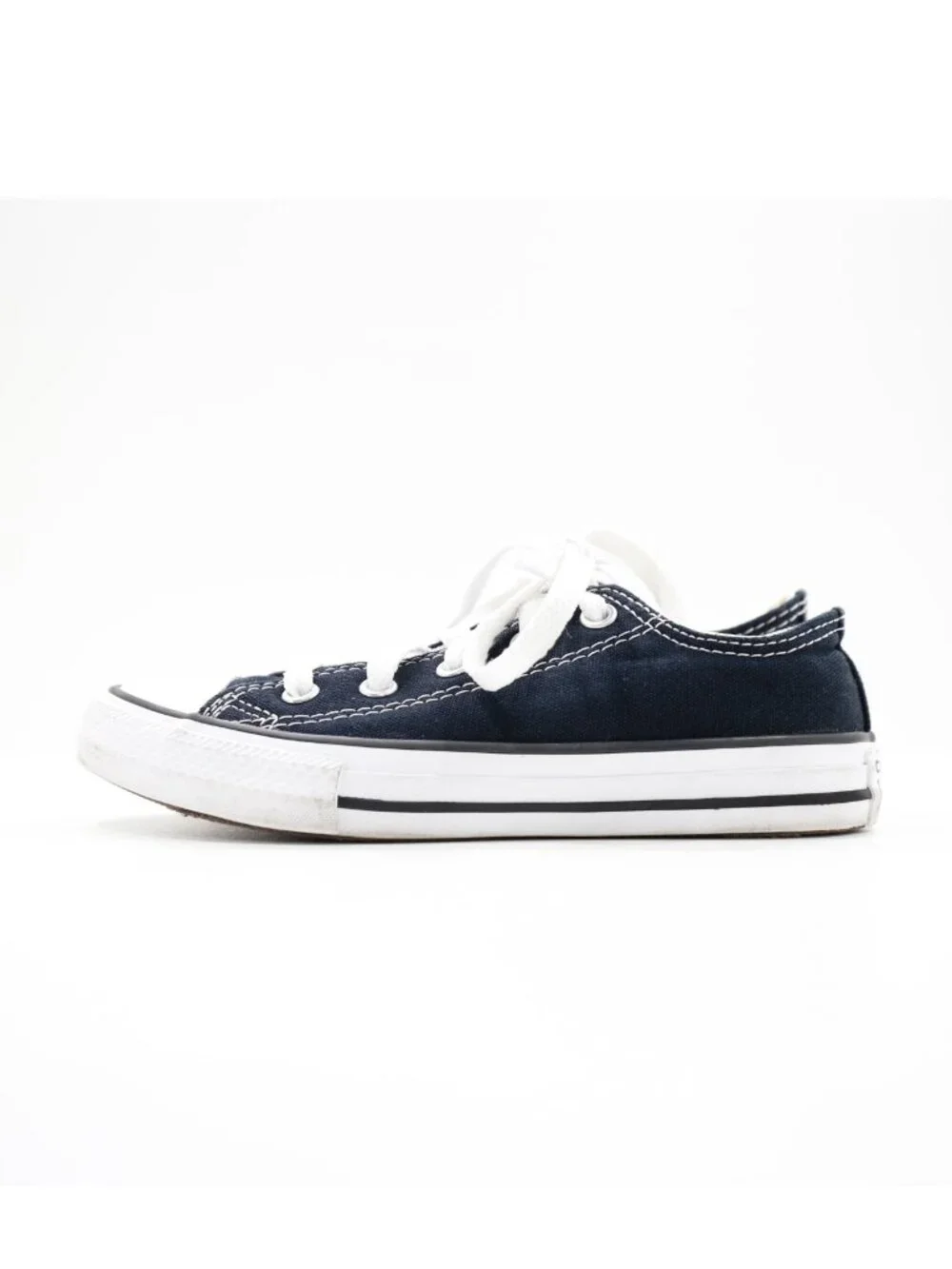 Converse Chuck Taylor All Star Black Canvas Low Top Sneakers - Kids' 13